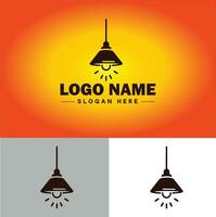 Lamp Logo bulb Light icon Company brand business logo template editable vector