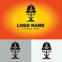 lámpara logo bulbo ligero icono empresa marca negocio logo modelo editable vector