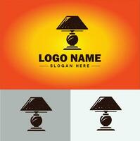 lámpara logo bulbo ligero icono empresa marca negocio logo modelo editable vector