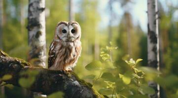AI generated birch owl wildlife wallpapers tumblr photo