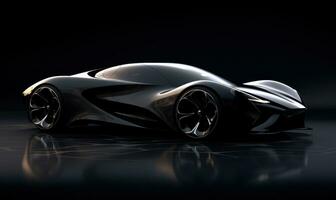 AI generated a black concept car is on the table photo