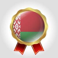 Creative Belarus Flag Label Vector Design