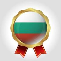 Creative Bulgaria Flag Label Vector Design