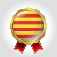 Creative Catalonia Flag Label Vector Design