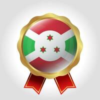 Creative Burundi Flag Label Vector Design