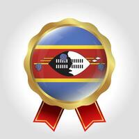 Creative Eswatini Flag Label Vector Design