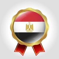 Creative Egypt Flag Label Vector Design