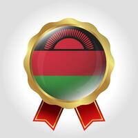 Creative Malawi Flag Label Vector Design