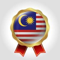 Creative Malaysia Flag Label Vector Design