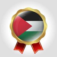 Creative Palestine Flag Label Vector Design