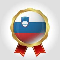 creativo Eslovenia bandera etiqueta vector diseño