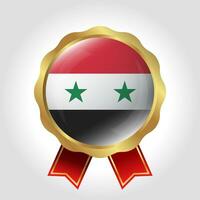 Creative Syria Flag Label Vector Design