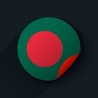 Bangladesh Flag Sticker Vector Illustration