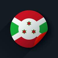 Burundi Flag Sticker Vector Illustration