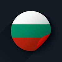 Bulgaria Flag Sticker Vector Illustration