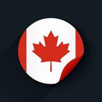 Canadá bandera pegatina vector ilustración
