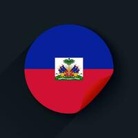 Haiti Flag Sticker Vector Illustration