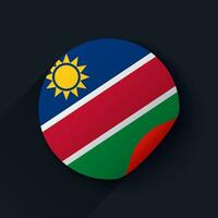 Namibia Flag Sticker Vector Illustration