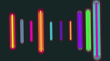 Digital neon music equalizer display video