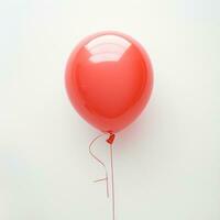 AI generated red balloon isolated photo