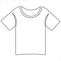 camiseta ropa una línea Arte continuo soltero línea editable vector