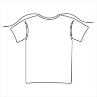 T-shirt clothes oneline art continuous single line editable vector