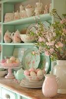 AI generated Cottage Chic Easter Kitchen photo