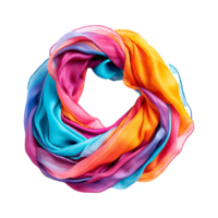 AI generated Colorful scarf isolated on transparent background png