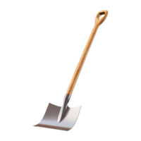 AI generated A shovel is leaning isolated on transparent background png