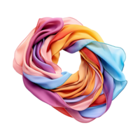 AI generated Colorful scarf isolated on transparent background png