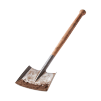 AI generated A shovel is leaning isolated on transparent background png