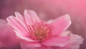 AI generated a close up of a pink flower with a blurred background photo