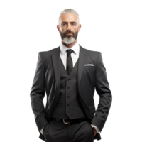 AI generated Young stylish man posing isolated on transparent background png