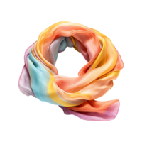 AI generated Colorful scarf isolated on transparent background png