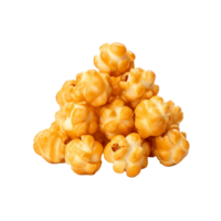 ai generato caramello soffio Mais Popcorn png isolato su trasparente sfondo