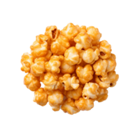 ai gegenereerd karamel bladerdeeg maïs popcorn PNG geïsoleerd Aan transparant achtergrond