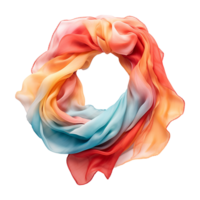 AI generated Colorful scarf isolated on transparent background png