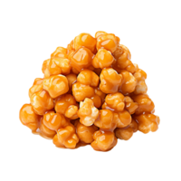 ai generato caramello soffio Mais Popcorn png isolato su trasparente sfondo