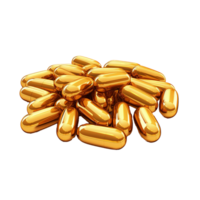 AI generated Capsules omega isolated on transparent background png