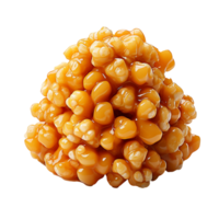 AI generated Caramel puff corn popcorn png isolated on transparent background