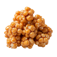 ai generiert Karamell Puff Mais Popcorn png isoliert auf transparent Hintergrund