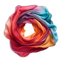 AI generated Colorful scarf isolated on transparent background png