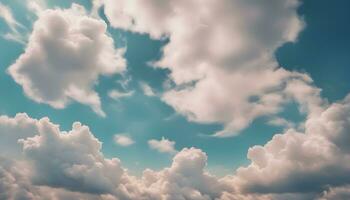 AI generated clouds in the sky with a blue sky background photo