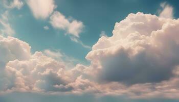 ai generado un grande nube formación es visto en el cielo foto