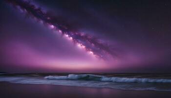 AI generated the milky way over the ocean photo