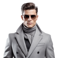 AI generated Young stylish man posing isolated on transparent background png