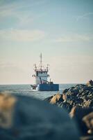 sand replenishments at danish coastline photo