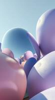 AI generated an abstract illustration of several eggs photo