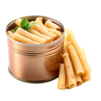 AI generated Canned bamboo shoots png isolated on transparent background