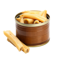 AI generated Canned bamboo shoots png isolated on transparent background